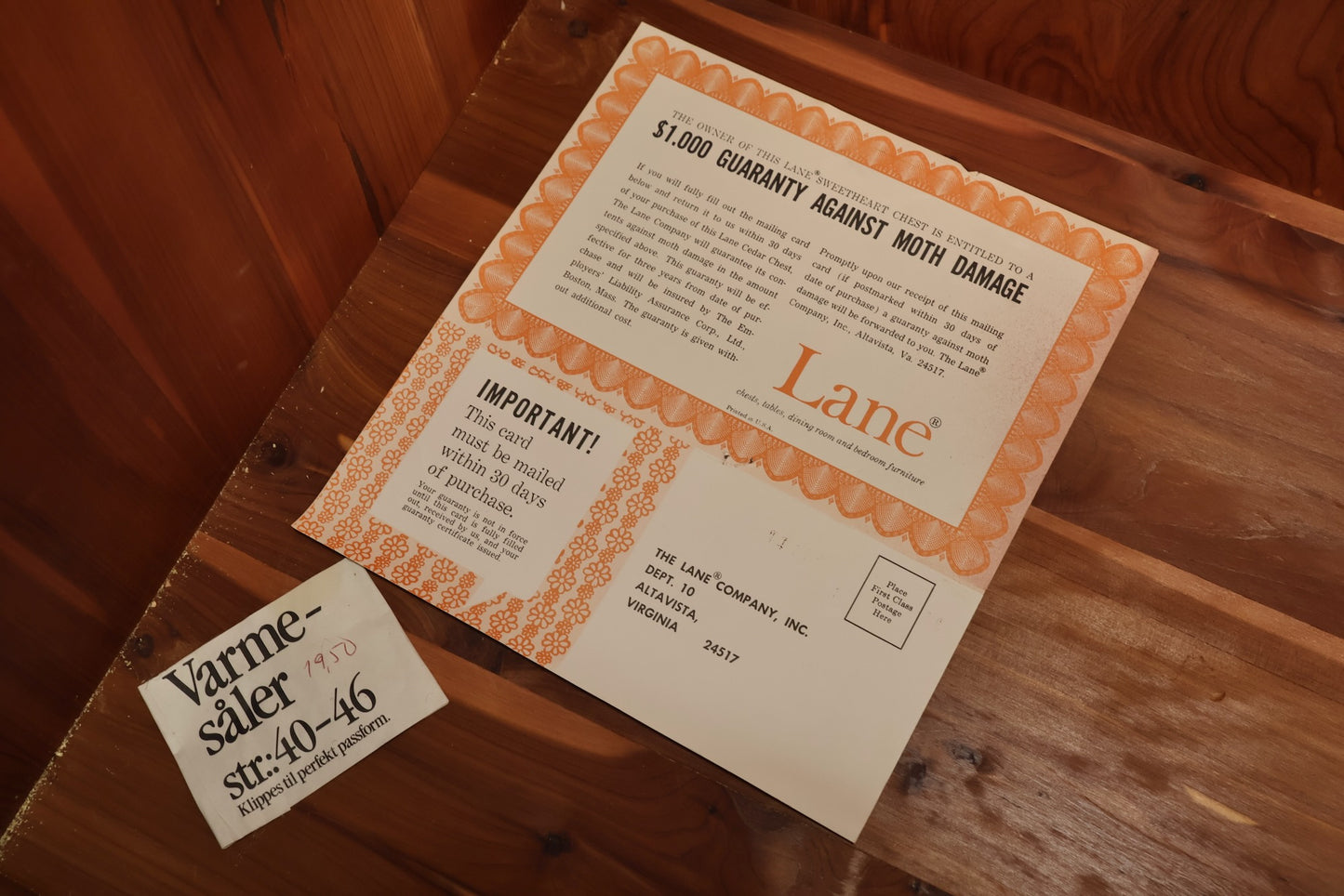 Lane Honeydew Cedar-Lined Chest