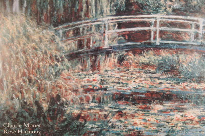 “Water Lily Pond, Harmony In Rose” Claude Monet Print