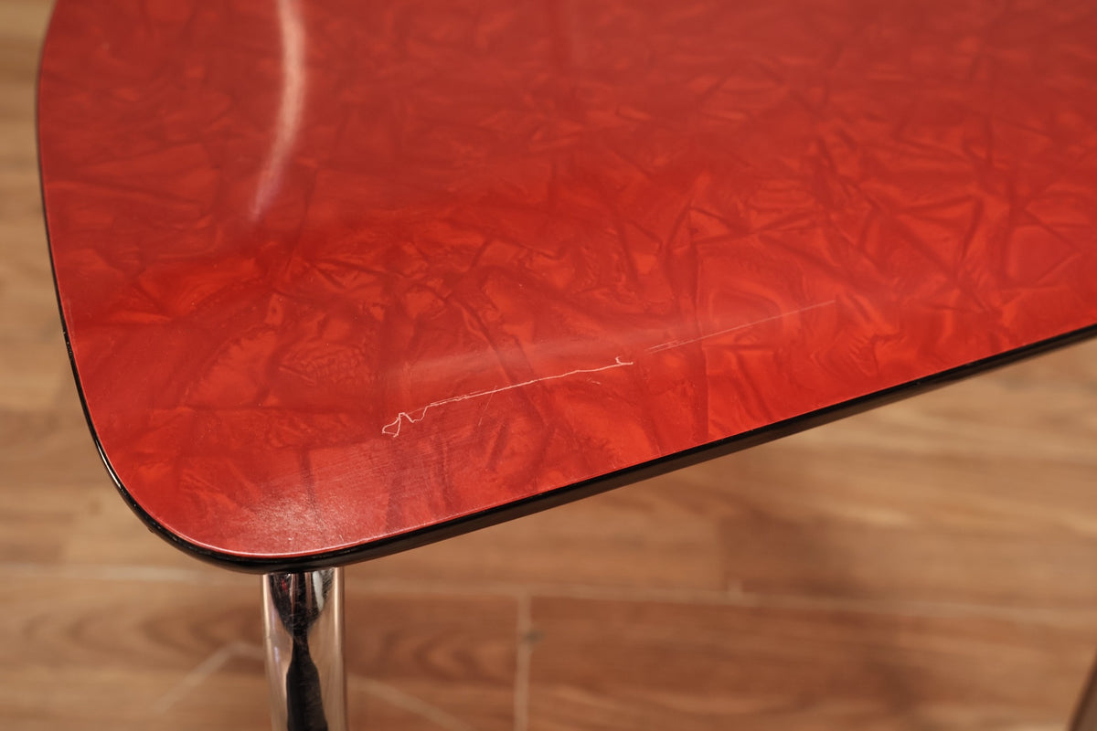 Atomic Red Formica "V" Side Chair