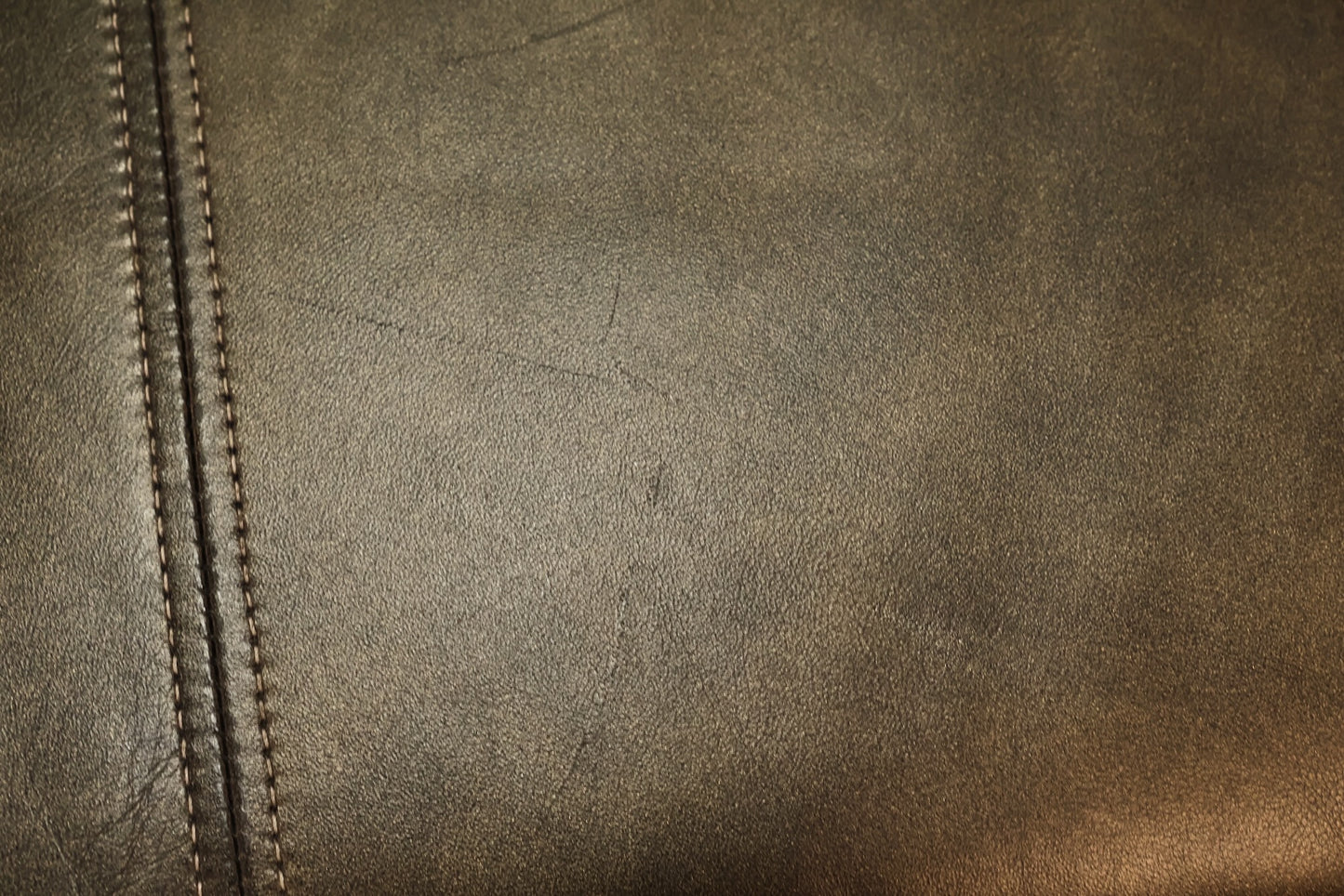Ethan Allen Graphite Leather Ottoman