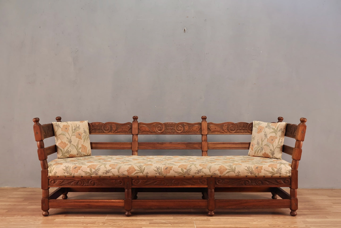 Large Carved Floral Daybed Sofa - ONLINE ONLY