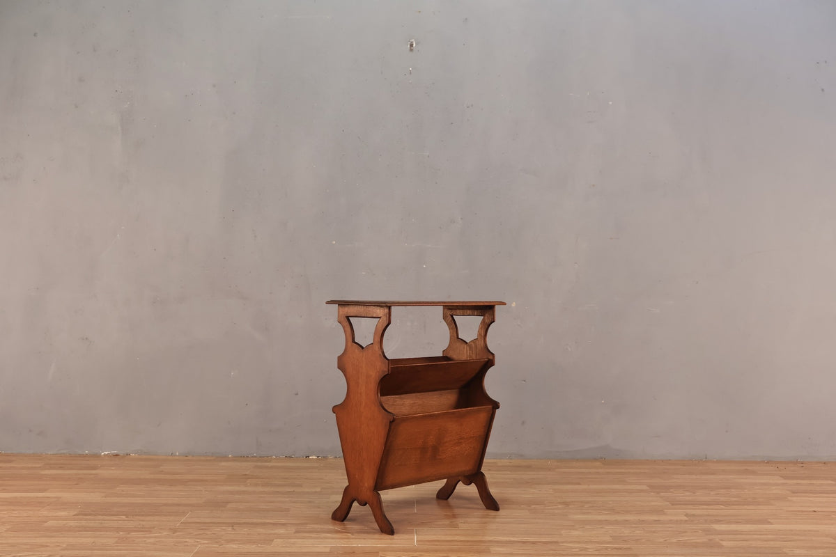 Antique Oak Reader's Side Table