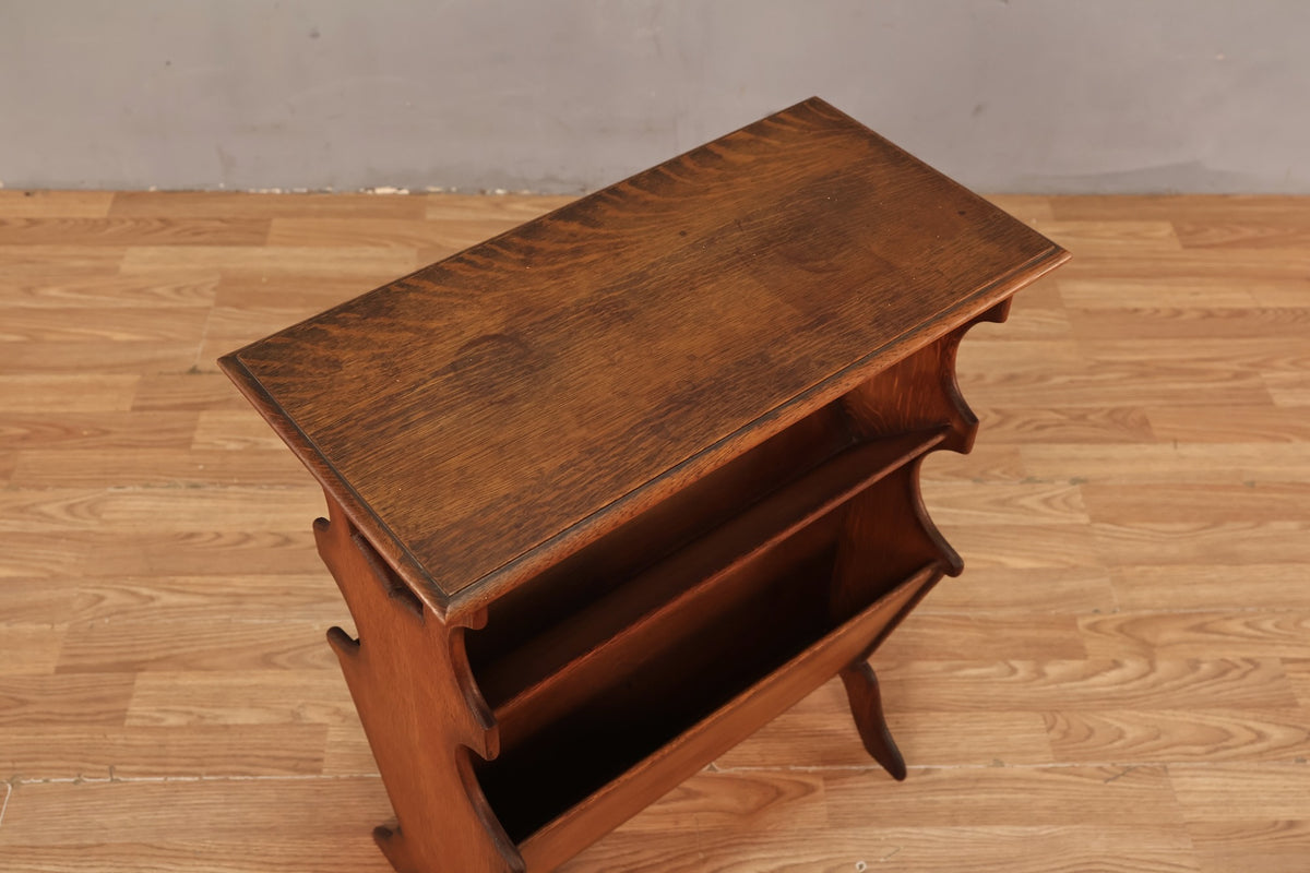Antique Oak Reader's Side Table