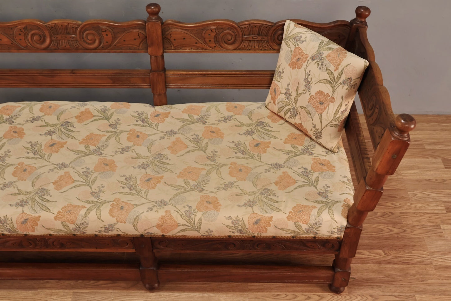 Large Carved Floral Daybed Sofa - ONLINE ONLY