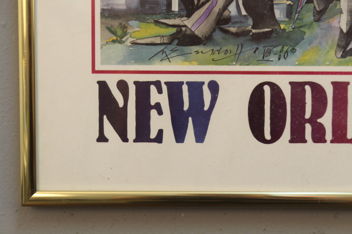 "New Orleans Jazz Parade" 1987 Print