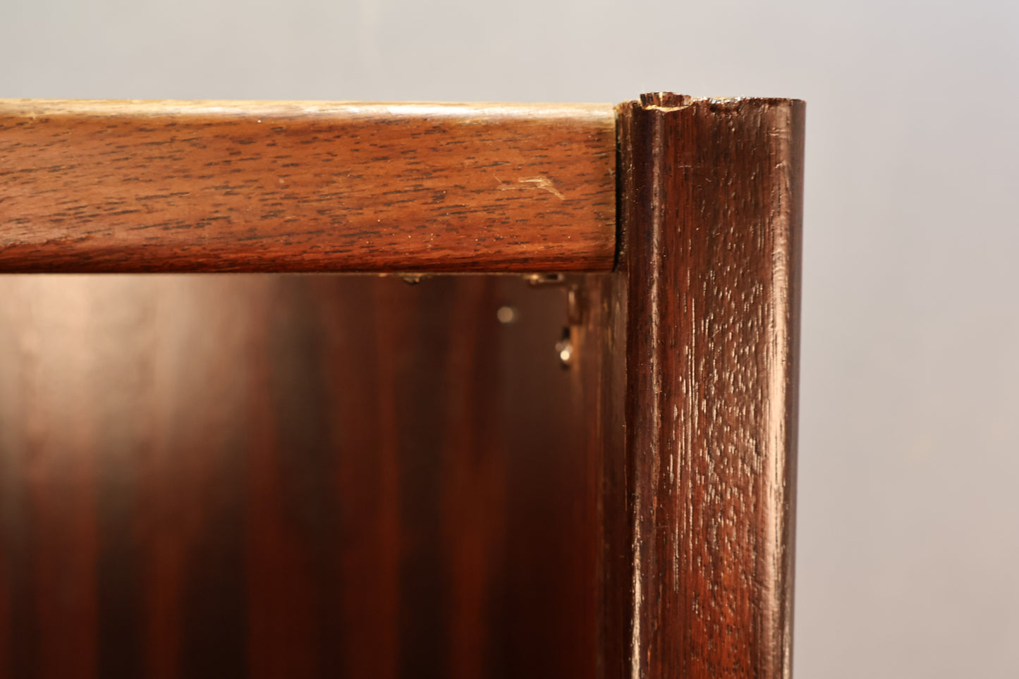 Slim Rosewood Illuminated Wall Unit  - ONLINE ONLY