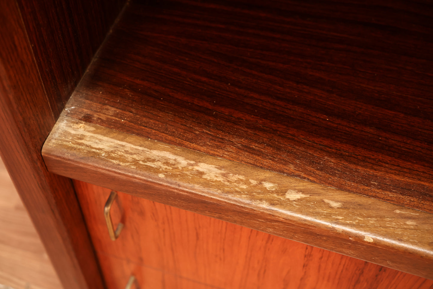 Slim Rosewood Illuminated Wall Unit  - ONLINE ONLY