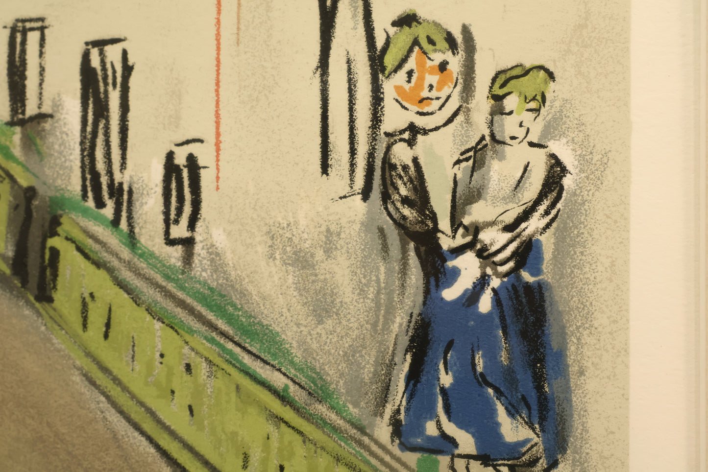 "Village Street" Lithograph