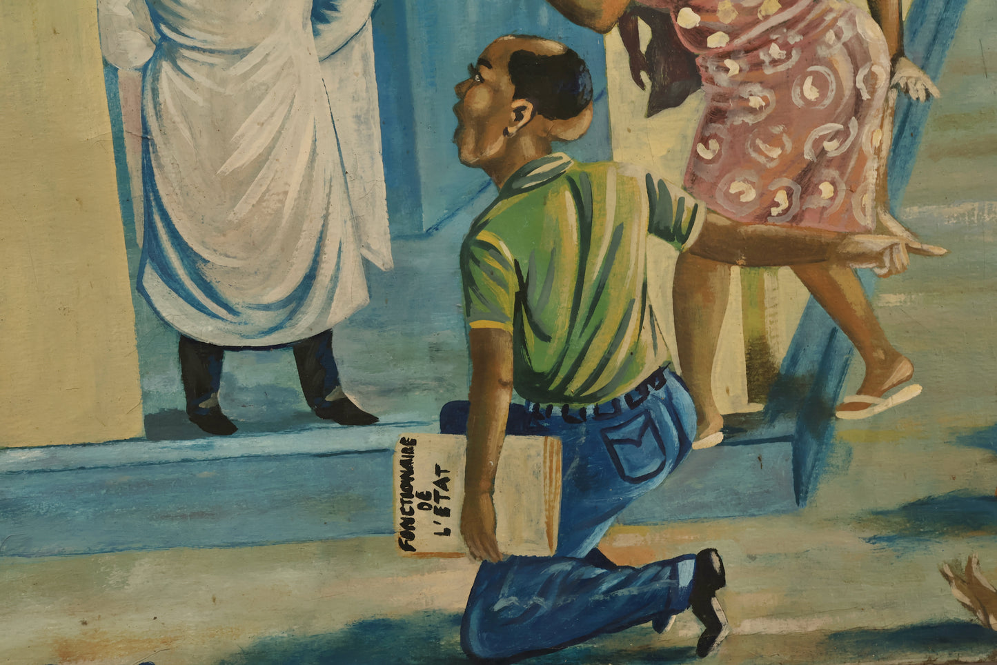"Commotion at Center De Sante Bolingo" Painting