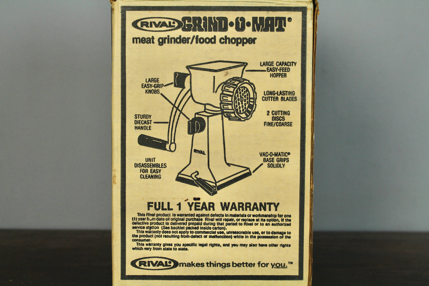 Rival Grind-O-Mat Meat Grinder