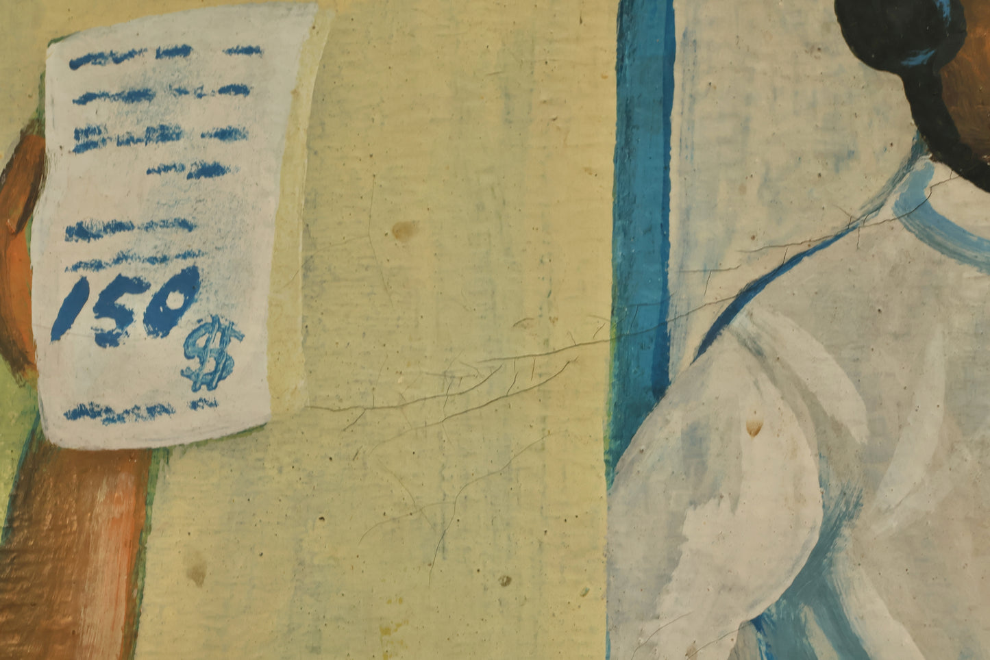"Commotion at Center De Sante Bolingo" Painting