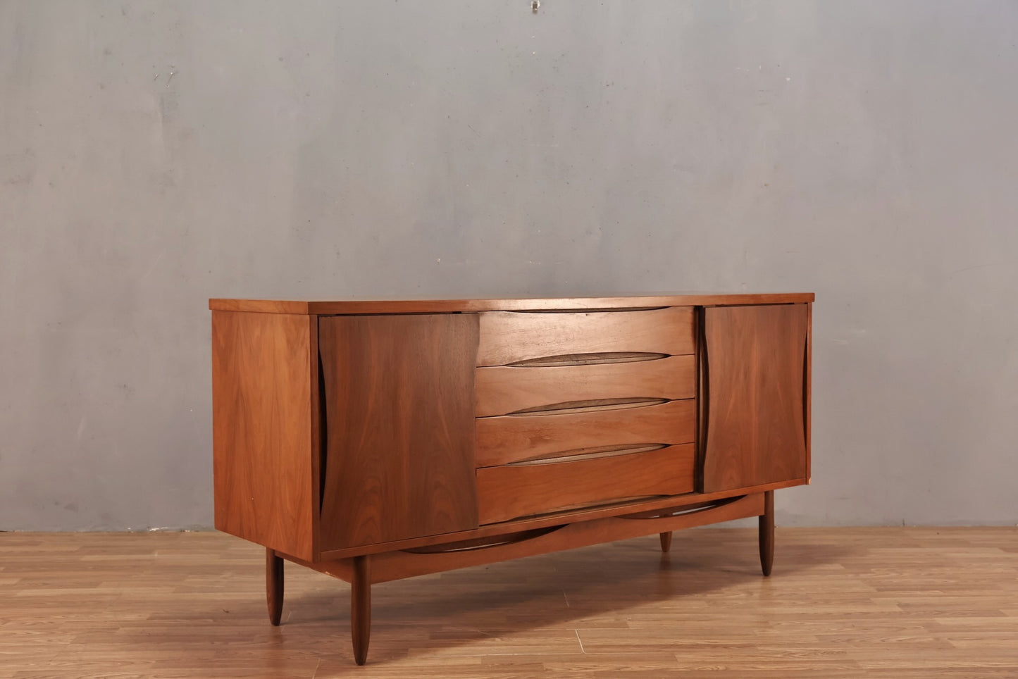 Mid Century Sculptural 12-Drawer Dresser
