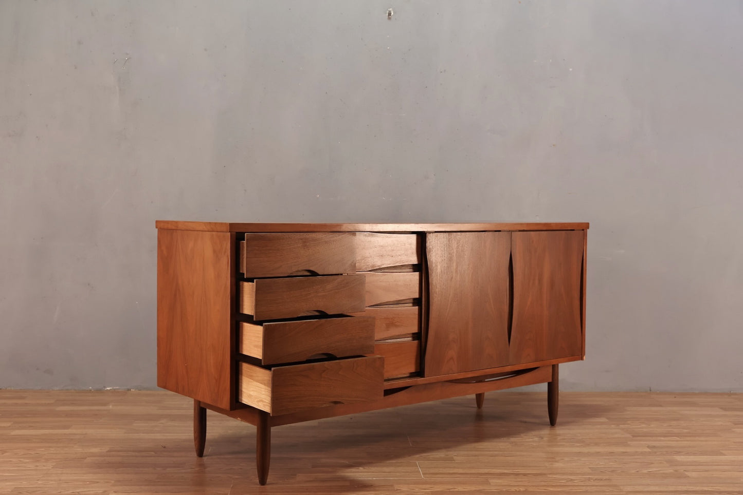 Mid Century Sculptural 12-Drawer Dresser