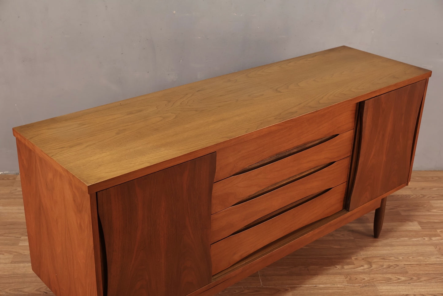 Mid Century Sculptural 12-Drawer Dresser