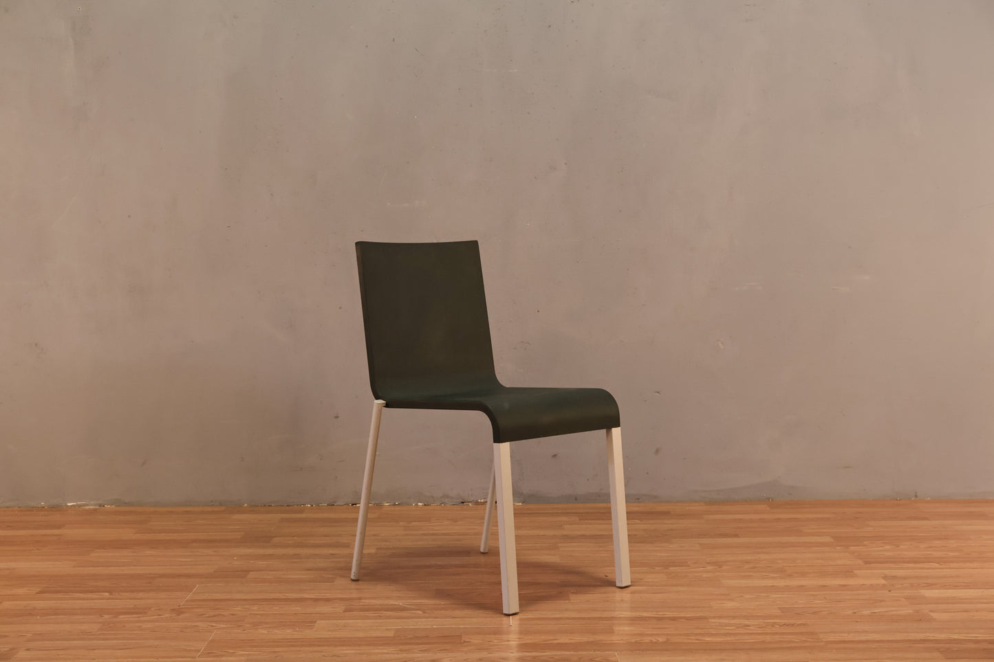 Modern Forest Green Vitra 0.3 Side Chair
