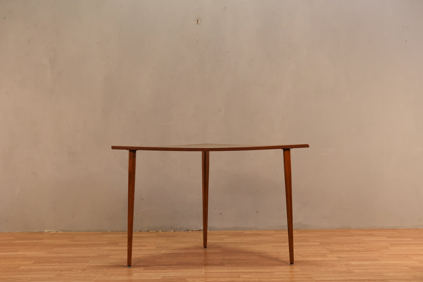 Mid Century Walnut & Laminate Corner Table