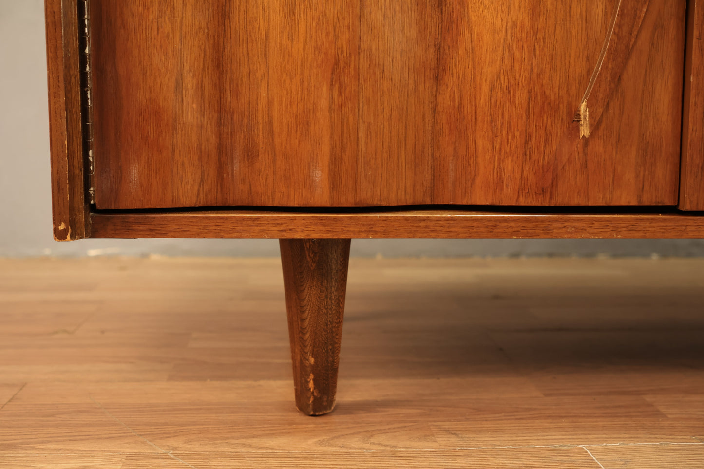 Bassett Sculptural Walnut 2-Door Credenza