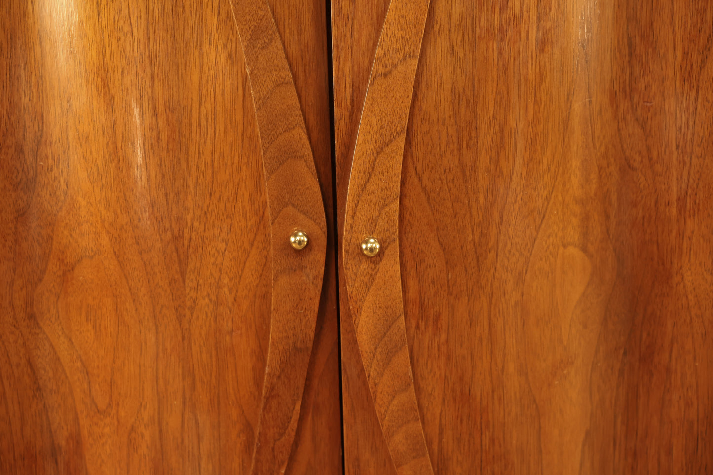 Bassett Sculptural Walnut 2-Door Credenza