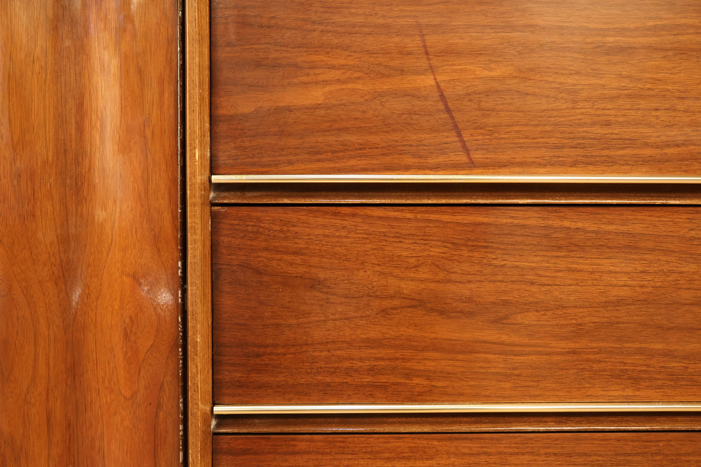 Bassett Sculptural Walnut 2-Door Credenza