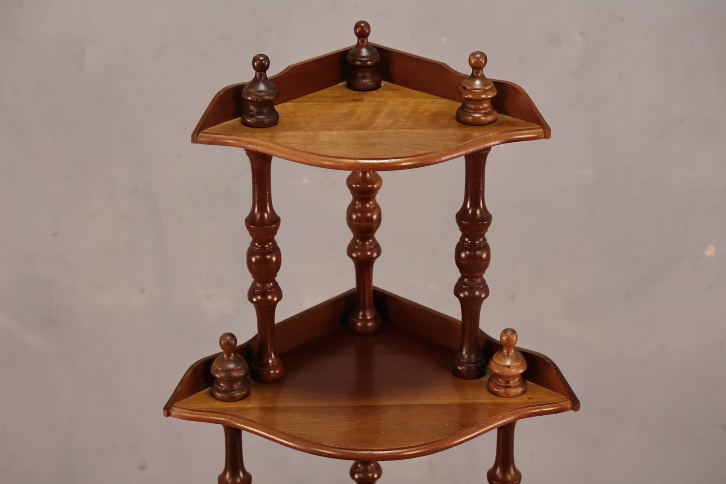 Turned 5-Tier Corner Shelf
