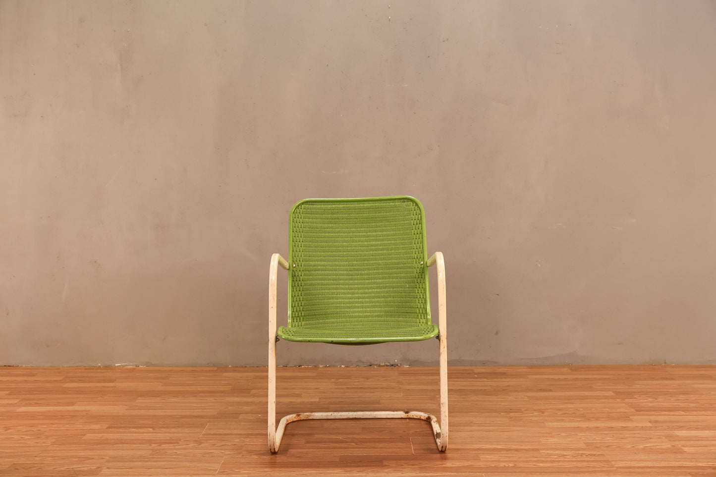 Key Lime "Loom" Wicker Cantilever Armchair