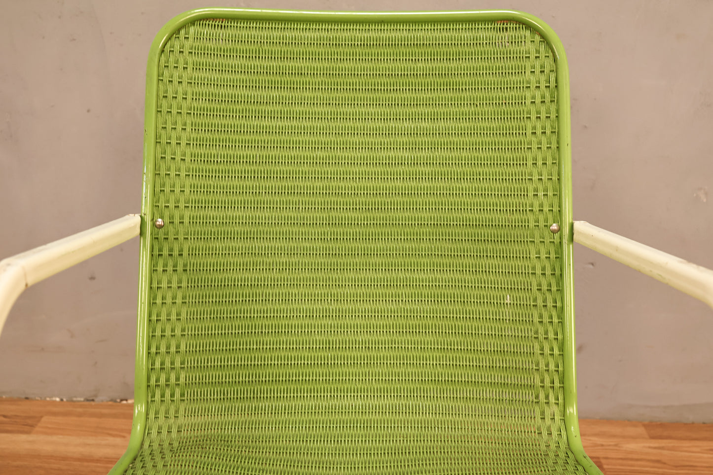 Key Lime "Loom" Wicker Cantilever Armchair