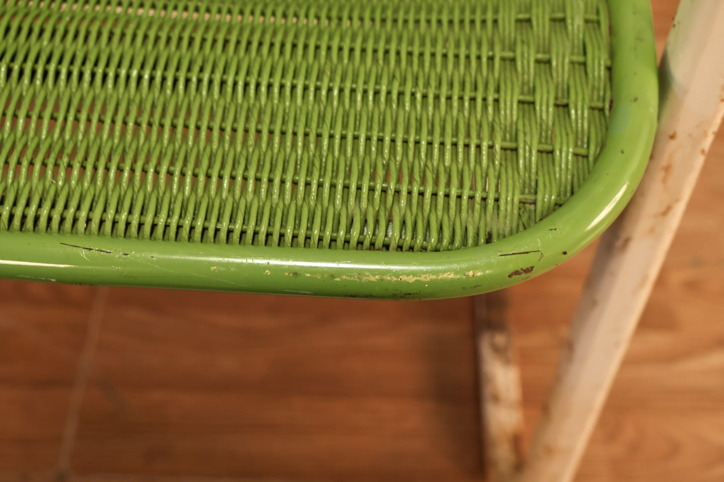 Key Lime "Loom" Wicker Cantilever Armchair