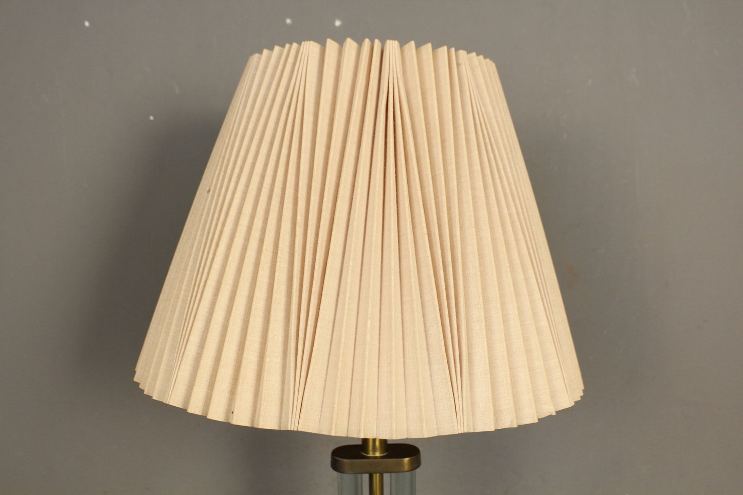 Hollywood Regency Glass & Brass Table Lamp