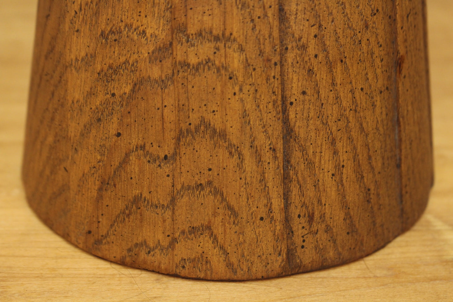 Conical Oak Table Lamp