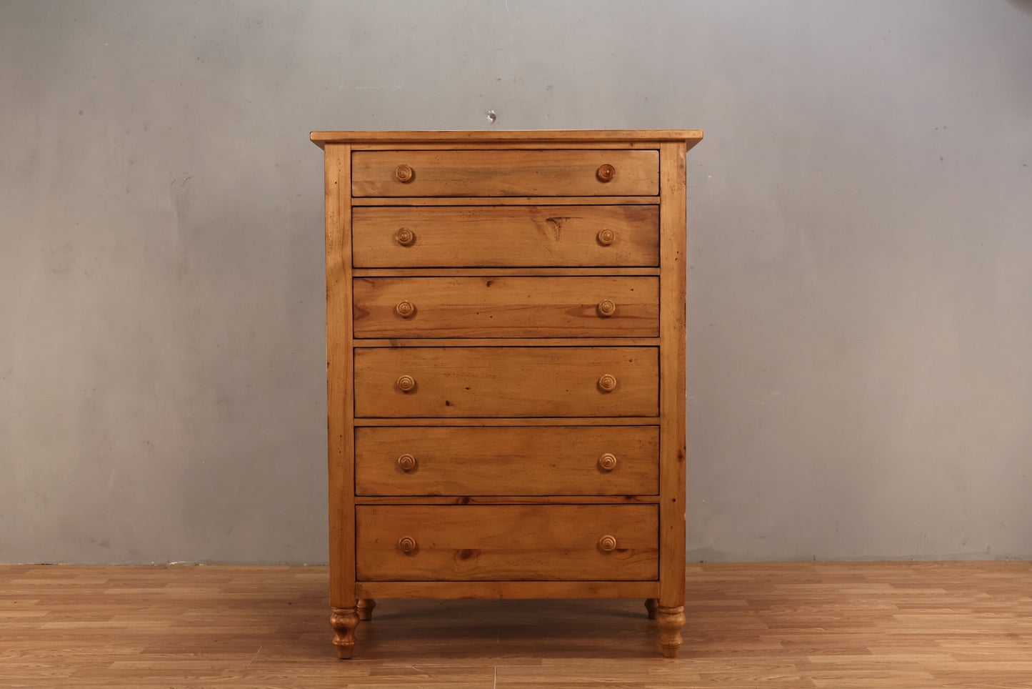 Large Pine 6-Drawer Highboy Dresser - ONLINE ONLY
