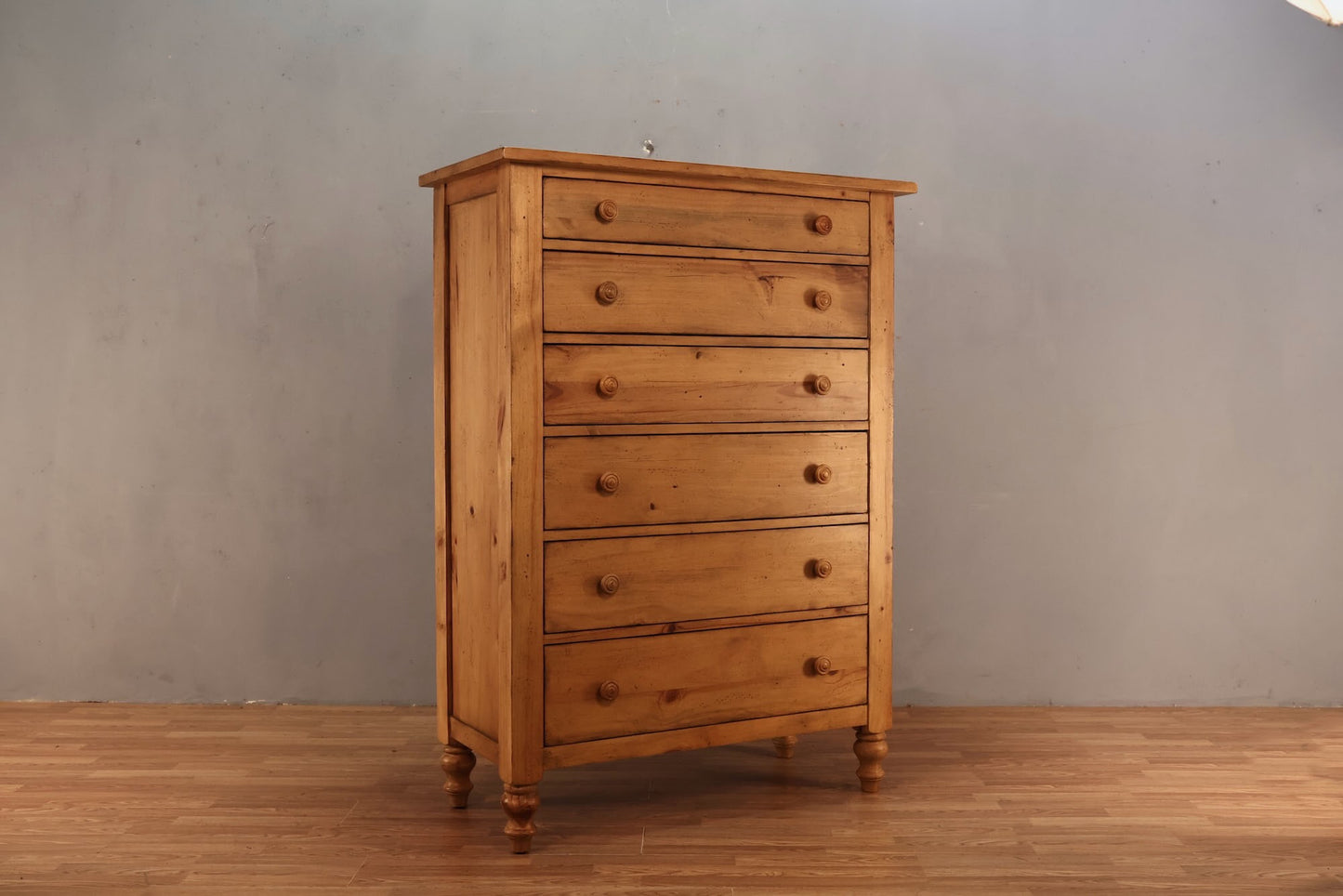 Large Pine 6-Drawer Highboy Dresser - ONLINE ONLY