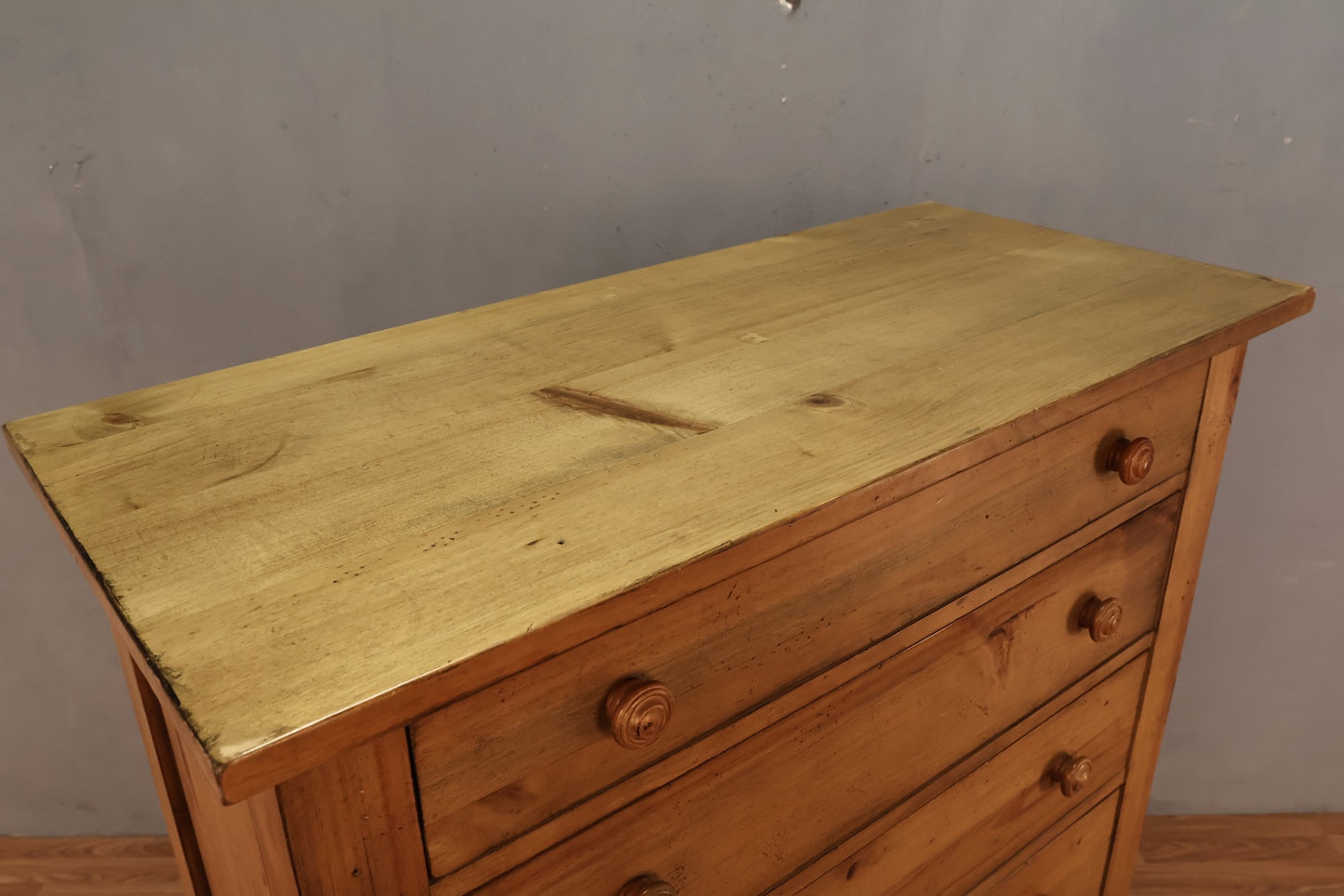 Large Pine 6-Drawer Highboy Dresser - ONLINE ONLY