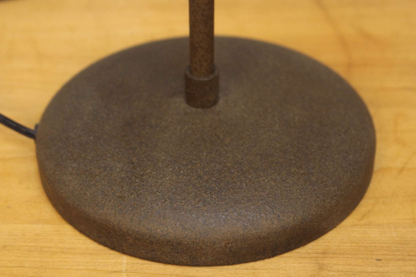 Speckled Frosted Glass & Iron Table Lamp