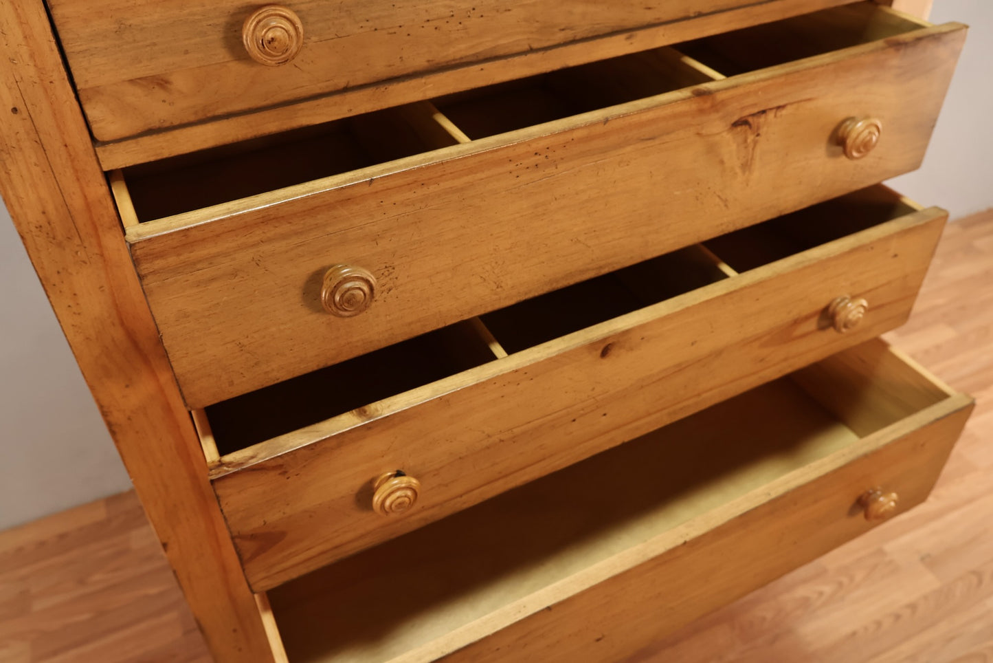 Large Pine 6-Drawer Highboy Dresser - ONLINE ONLY