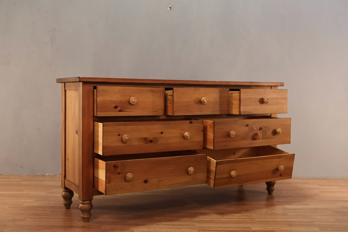 Large Pine 7-Drawer Dresser - ONLINE ONLY