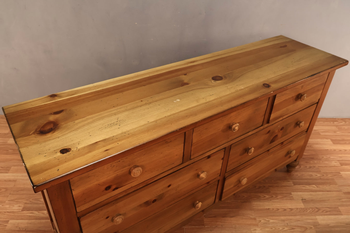 Large Pine 7-Drawer Dresser - ONLINE ONLY
