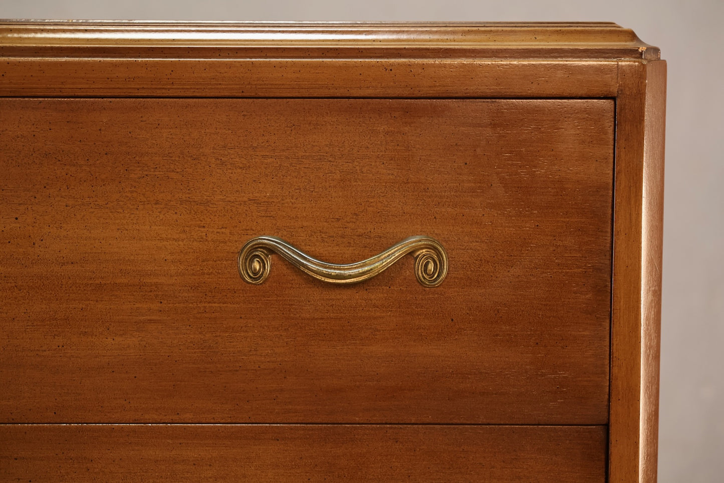 Carved Walnut 5-Drawer Dresser
