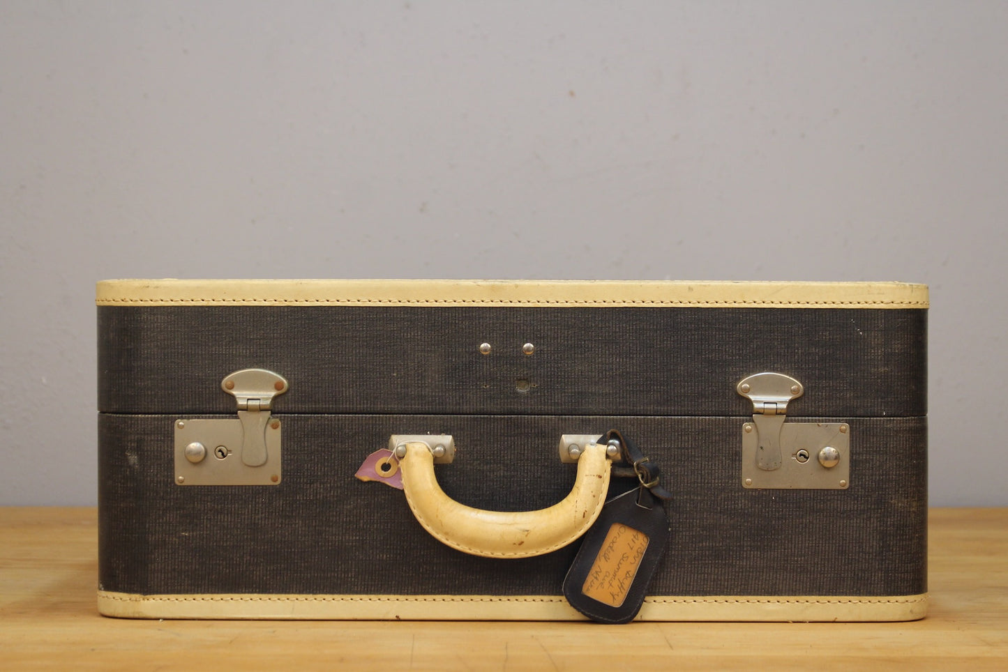 Black & Cream Overnight Suitcase