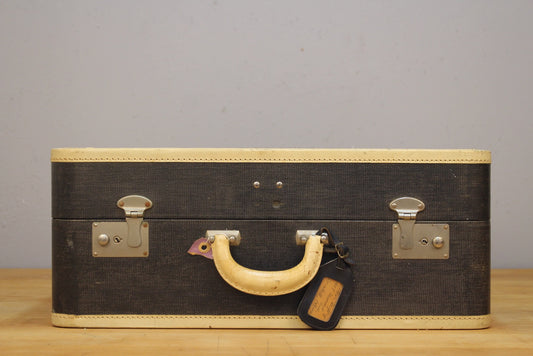 Black & Cream Overnight Suitcase
