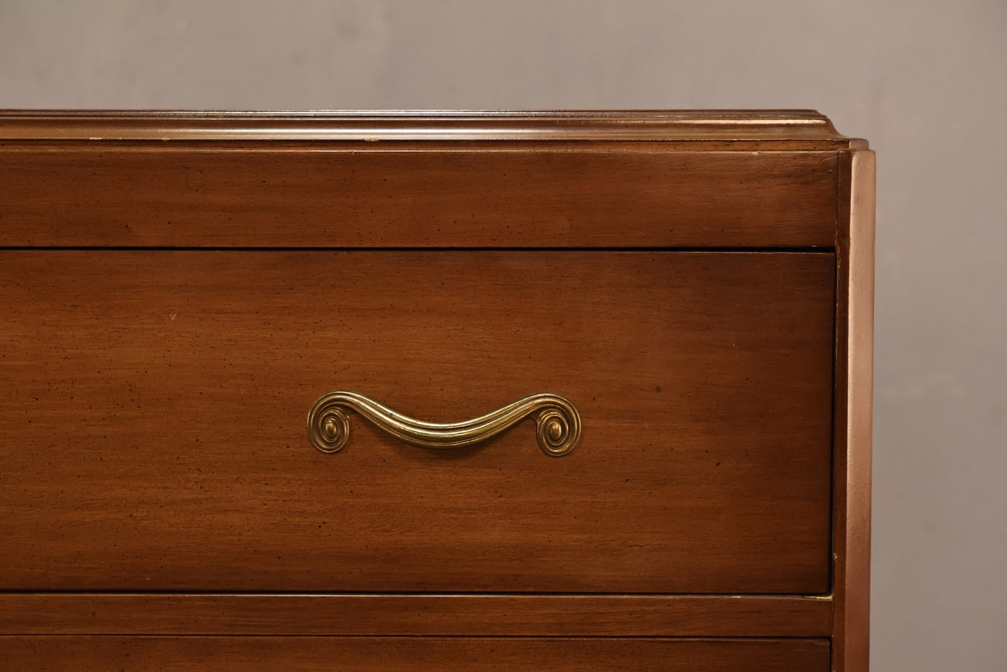 Carved Walnut 3-Drawer Dresser