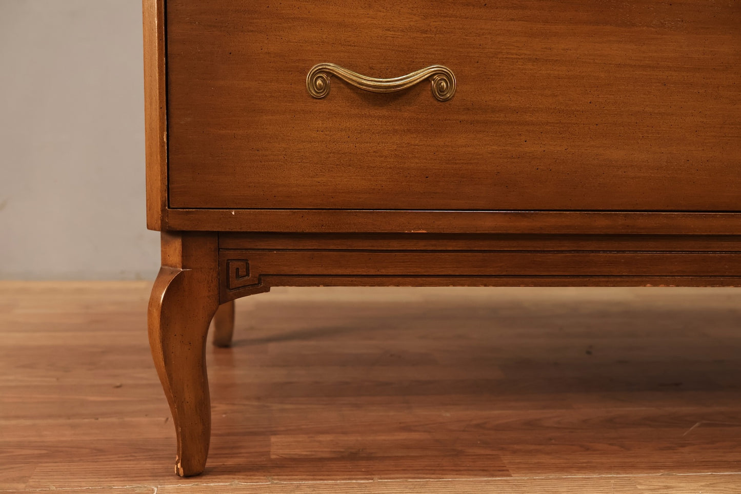 Carved Walnut 3-Drawer Dresser