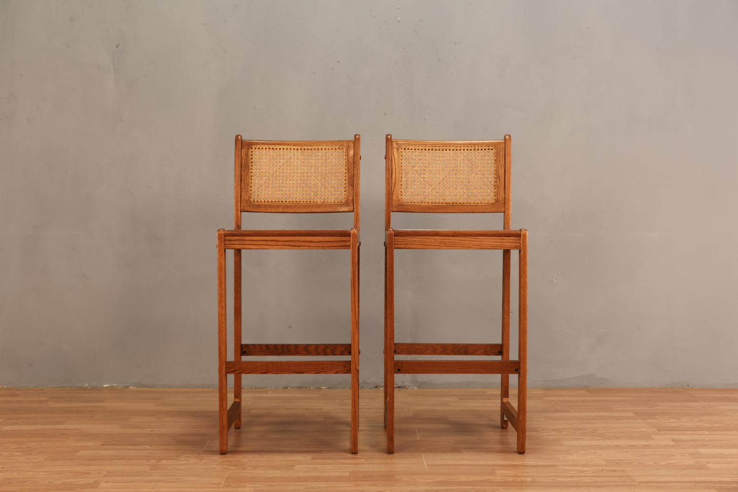 Oak & Cane Bar Stool - ONLINE ONLY