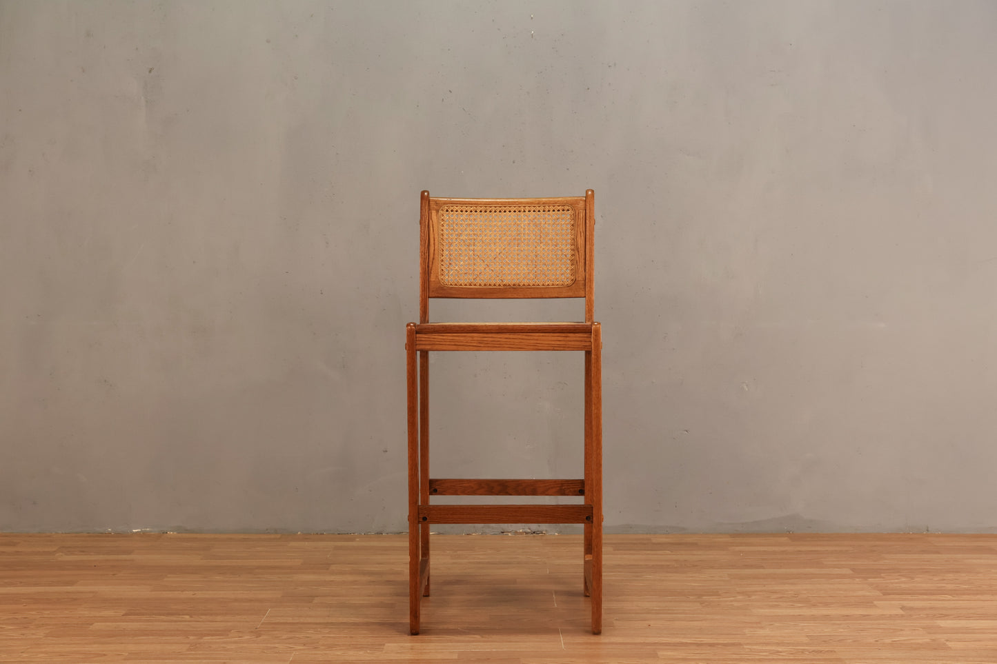Oak & Cane Bar Stool - ONLINE ONLY