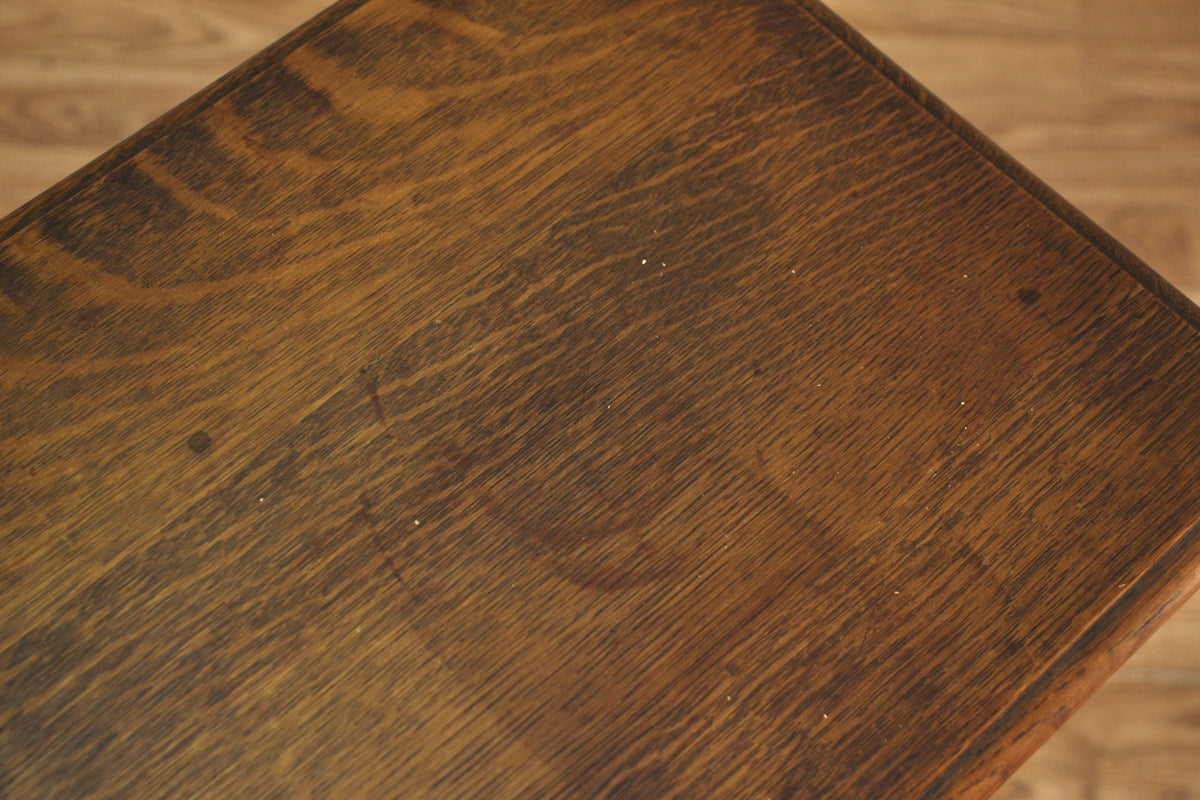 Antique Oak Reader's Side Table