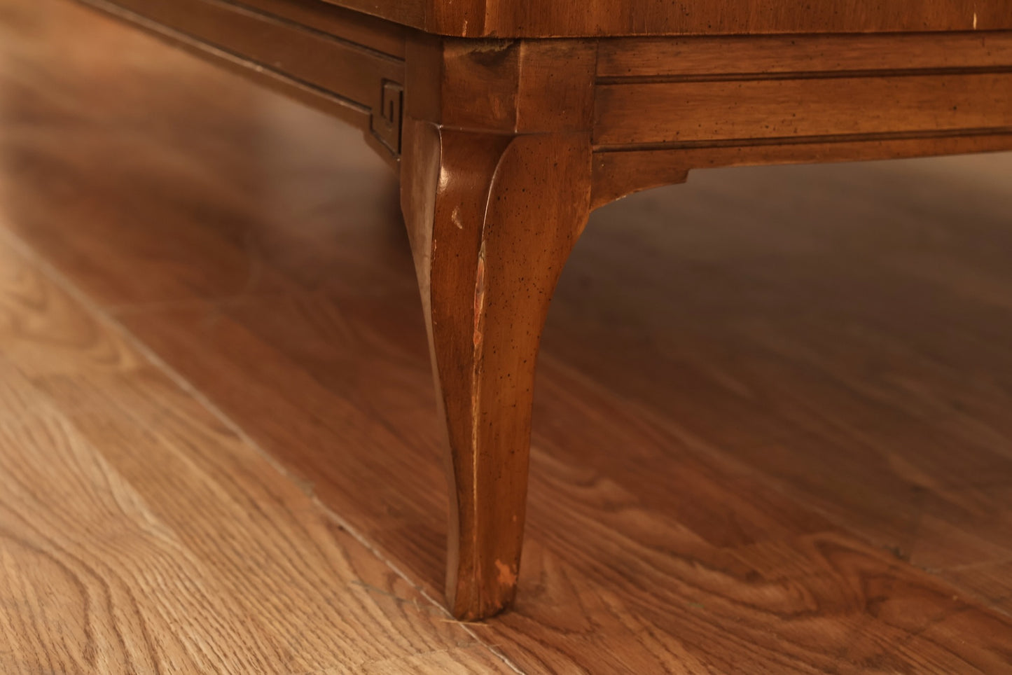 Carved Walnut 3-Drawer Dresser