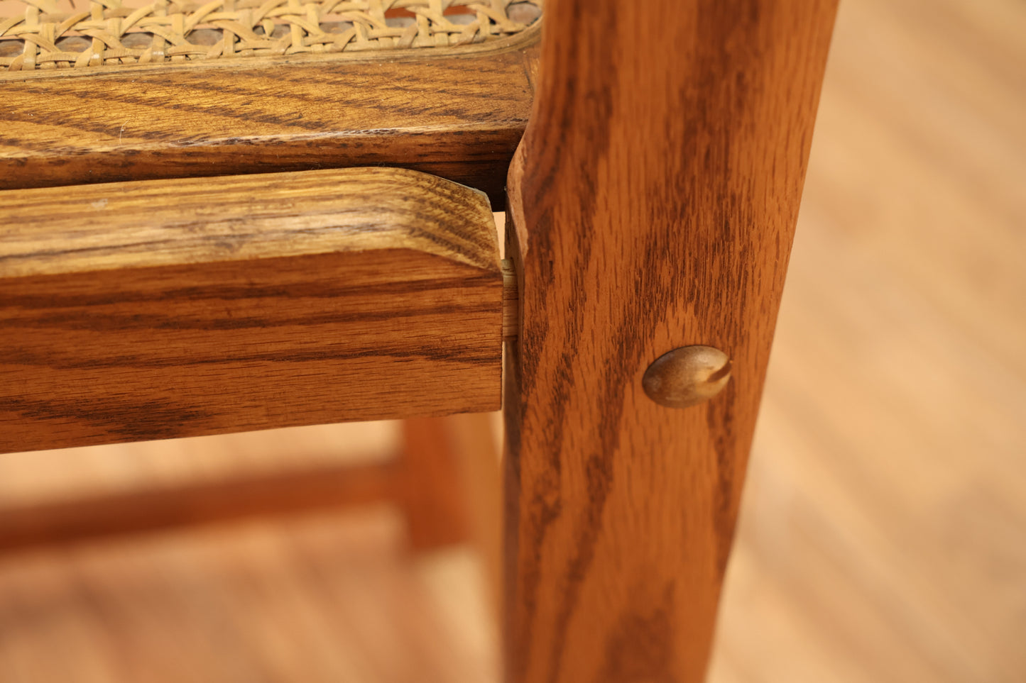 Oak & Cane Bar Stool - ONLINE ONLY