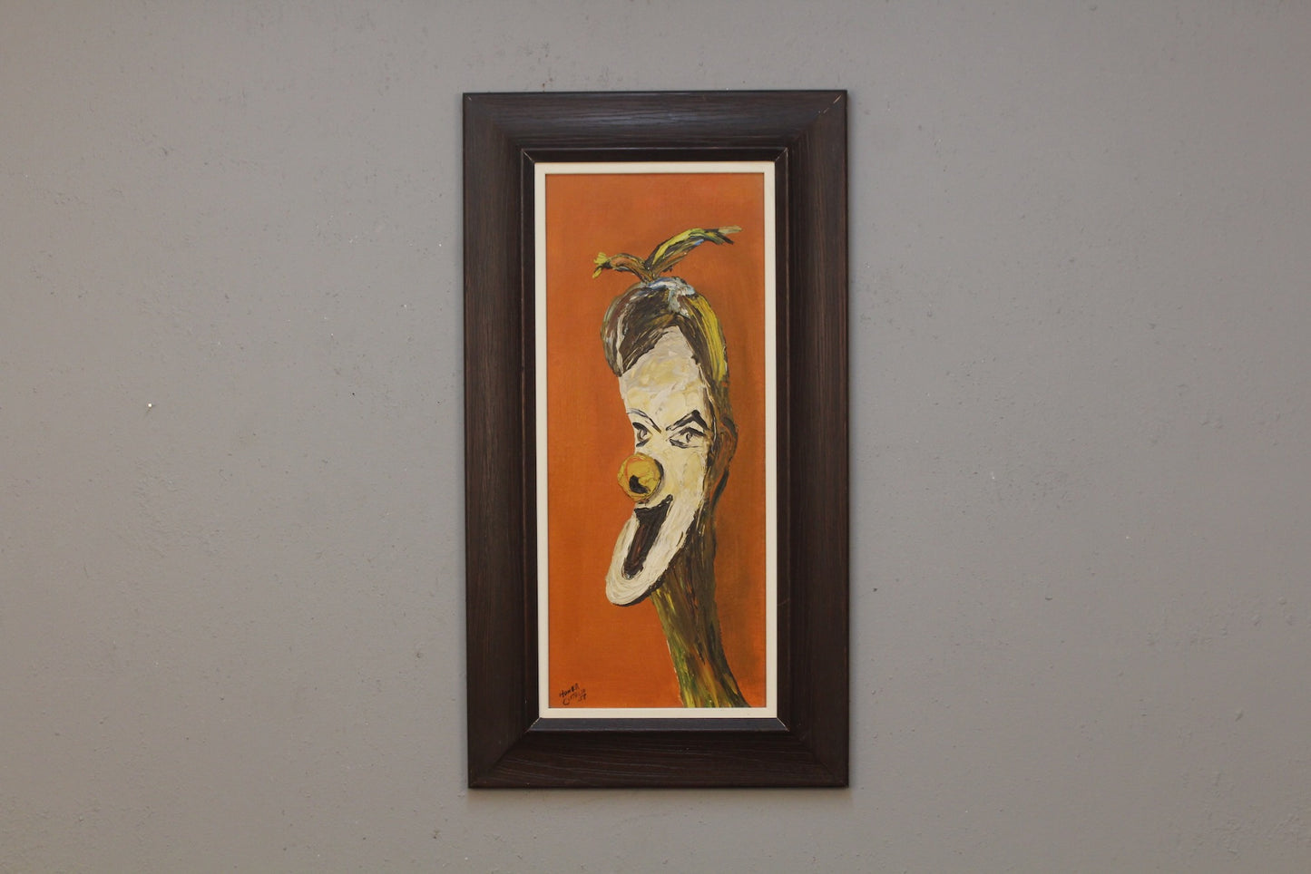 "Why the Long Face?" 1950s Painting