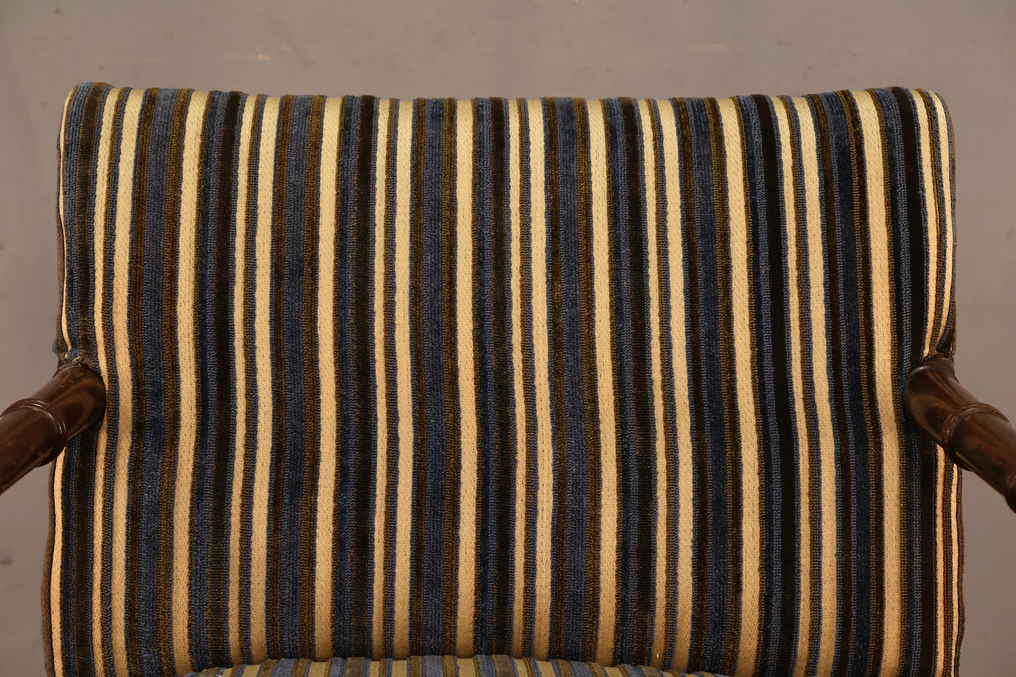 Regency Striped Faux-Bamboo Armchair