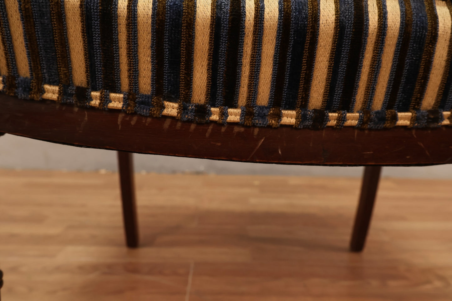 Regency Striped Faux-Bamboo Armchair