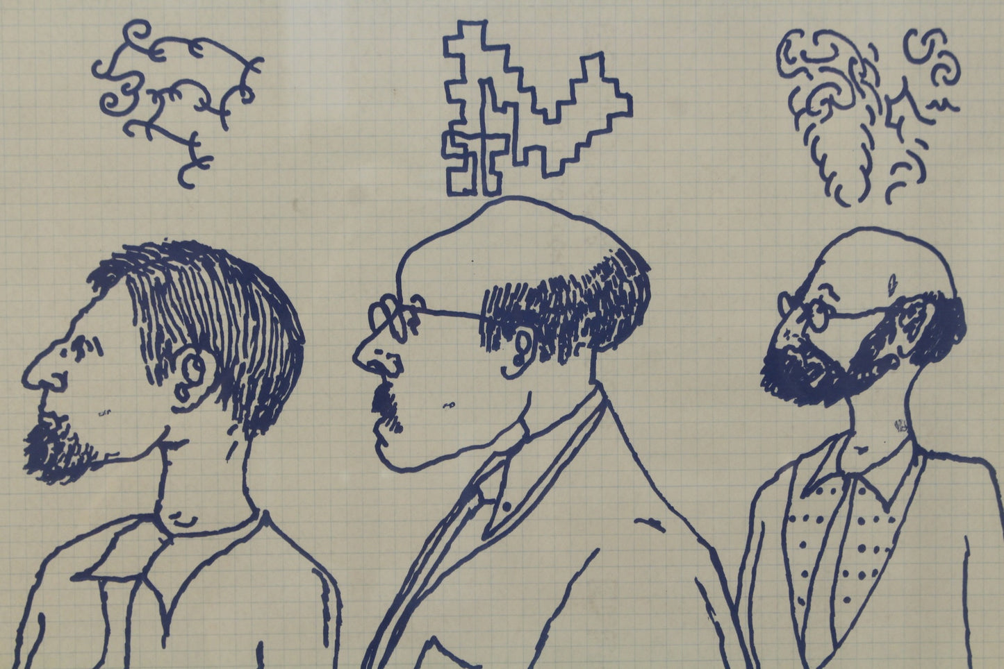 "Analysis of 3 Psychiatrists" Robert Weil Lithograph